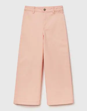 palazzo trousers in stretch cotton