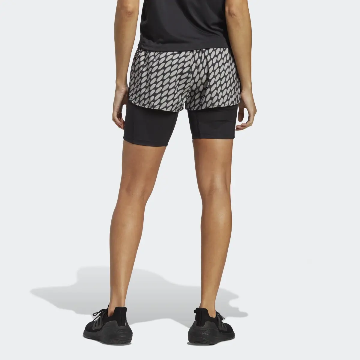 Adidas x Marimekko Run Icons 3 Bar Logo 2-in-1 Running Shorts. 2