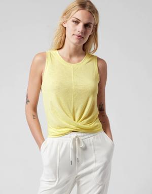 Breezy Twist Tank yellow