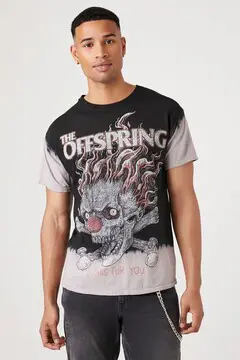 Forever 21 Forever 21 Dip Dye The Offspring Graphic Tee Taupe/Multi. 2