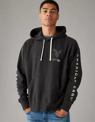 American Eagle Heritage Graphic Hoodie. 1