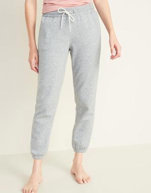 French Terry Cinched-Hem Sweatpants for Women gray