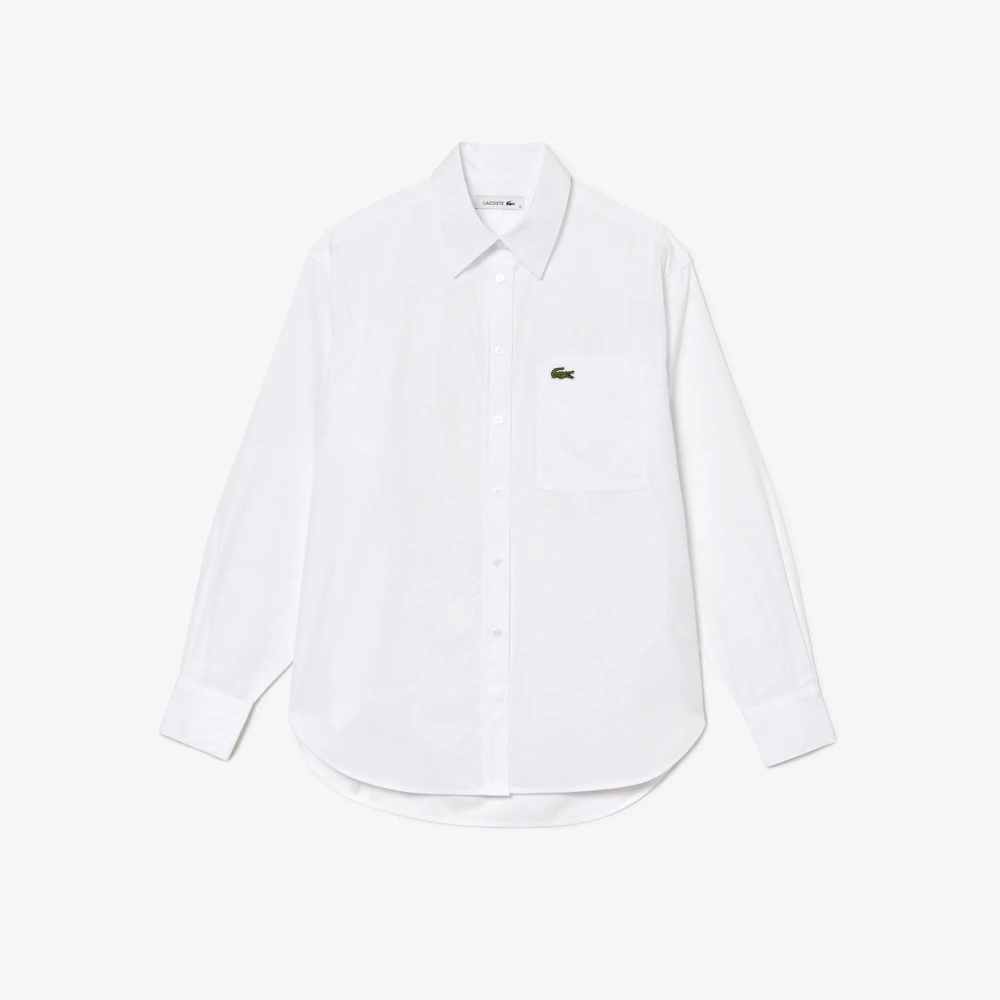 Lacoste Women's Lacoste French Collar Oversized Shirt. 2