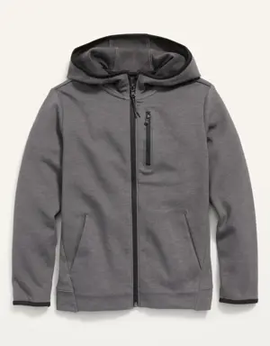 Dynamic Fleece Zip Hoodie For Boys gray