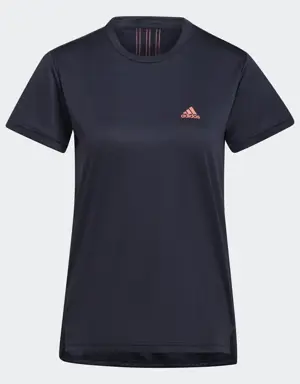 Adidas Playera AEROREADY Designed To Move Sport 3 Franjas