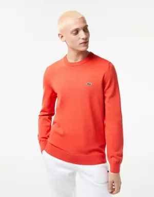 Jersey de hombre en algodón ecológico con cuello redondo