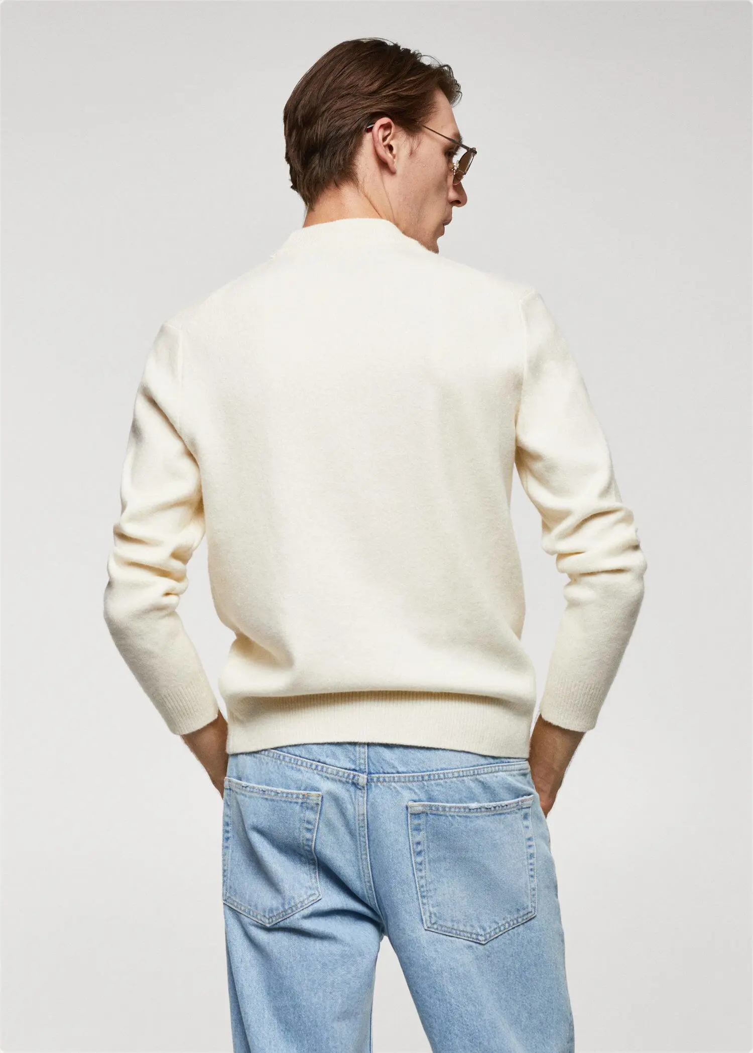 Mango Wool-blend sweater with perkins collar. 3