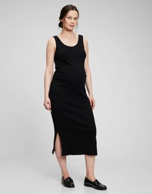 Gap Maternity Rib Tank Dress black