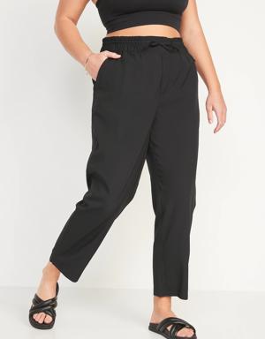 Old Navy High-Waisted StretchTech Cropped Taper Pants black