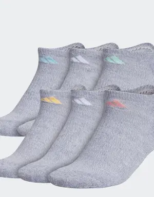Adidas Athletic Cushioned No-Show Socks 6 Pairs