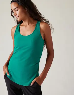 Outbound Scoop Neck Tank green