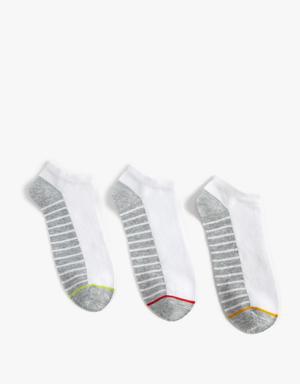 Çizgili 3'lü Patik Çorap Seti