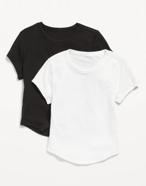 UltraLite 2-Pack Rib-Knit Cropped T-Shirt multi
