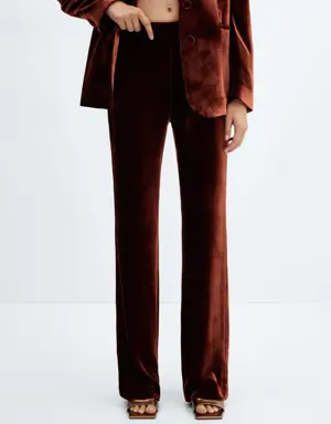 Velvet suit trousers