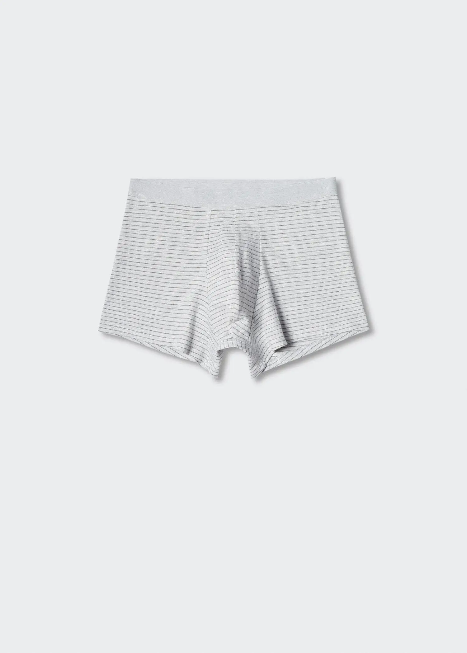 Mango Basic boxer 2 pack. a pair of white and black striped boxers. 