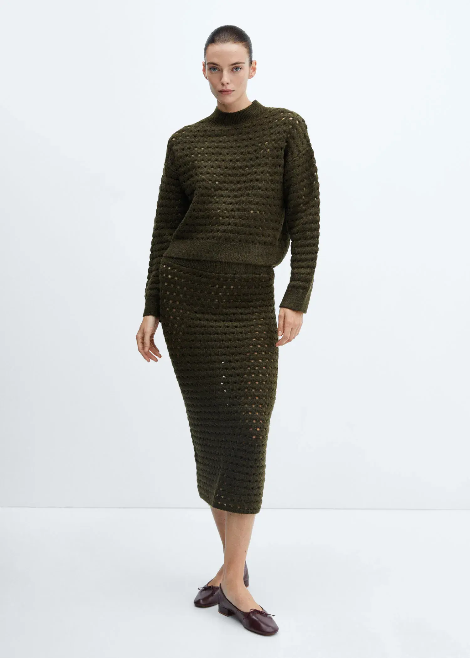 Mango Knitted sweater with openwork details. 2