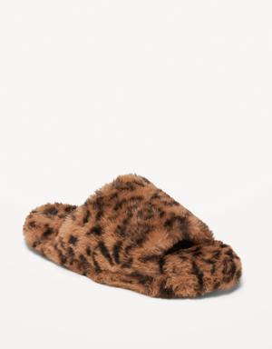 Cozy Faux-Fur Slide Slippers for Girls multi