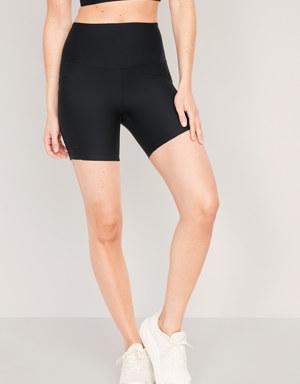 Old Navy High-Waisted PowerSoft Biker Shorts for Women -- 6-inch inseam black