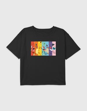 Kids Pokemon Poke Rainbow Tee black