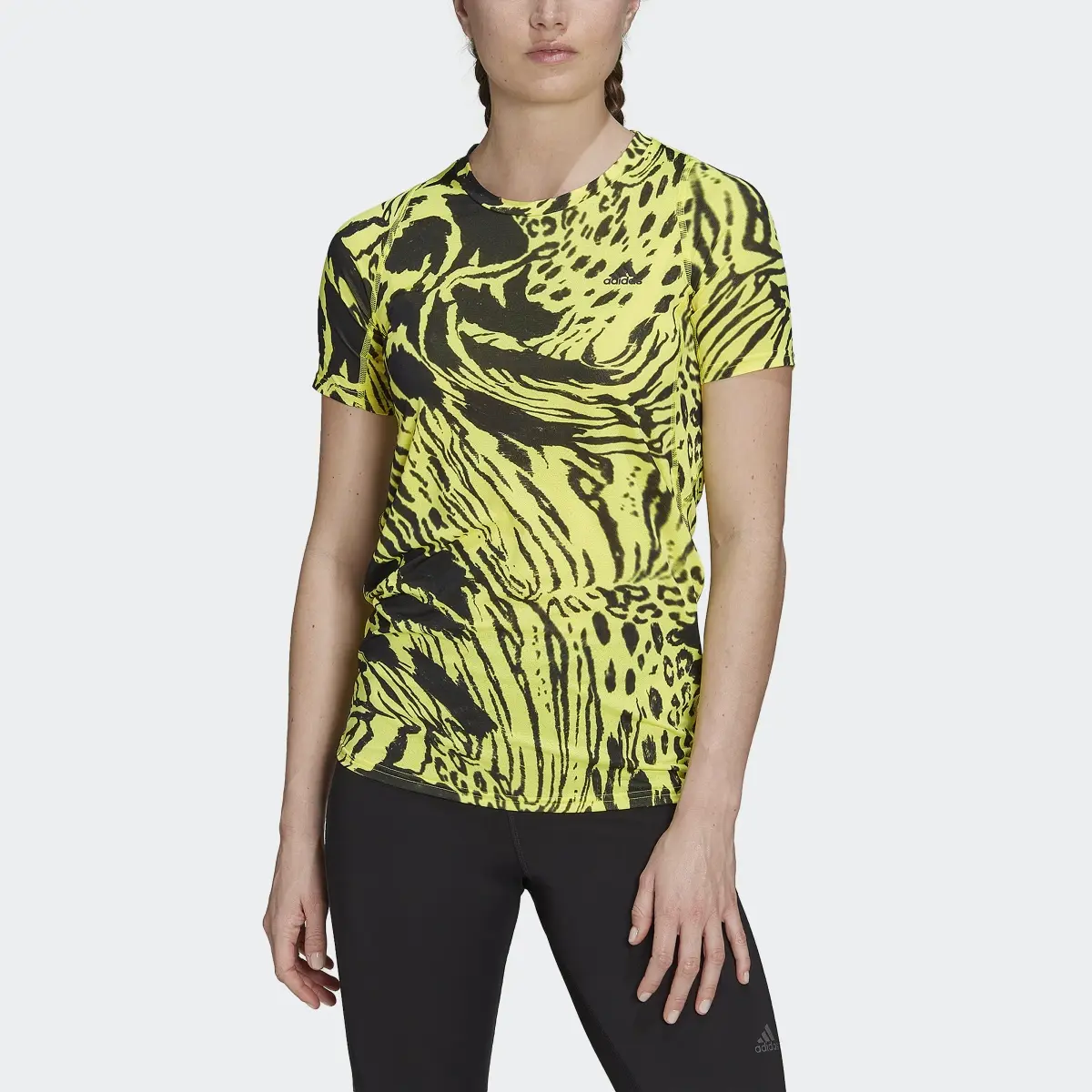 Adidas Playera de Running Fast Estampada. 1