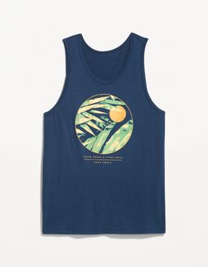 Soft-Washed Graphic Tank Top for Men multi