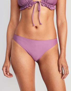 Old Navy Matching Low-Rise Classic Bikini Swim Bottoms for Women purple