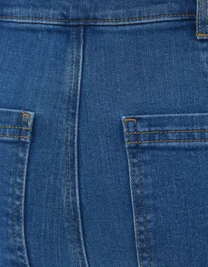 Mavi Ultra Yüksek Bel Culotte Denim Pantolon