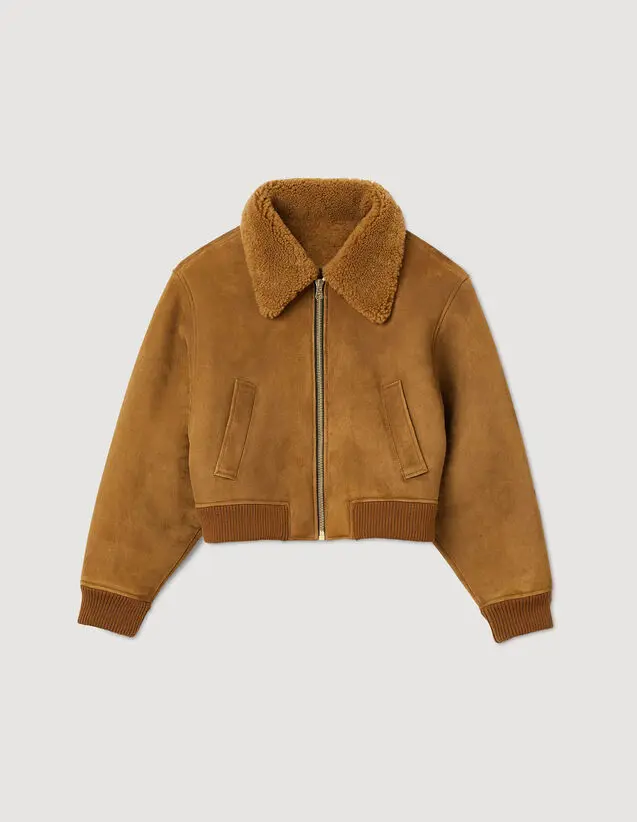 Sandro Shearling bomber. 2