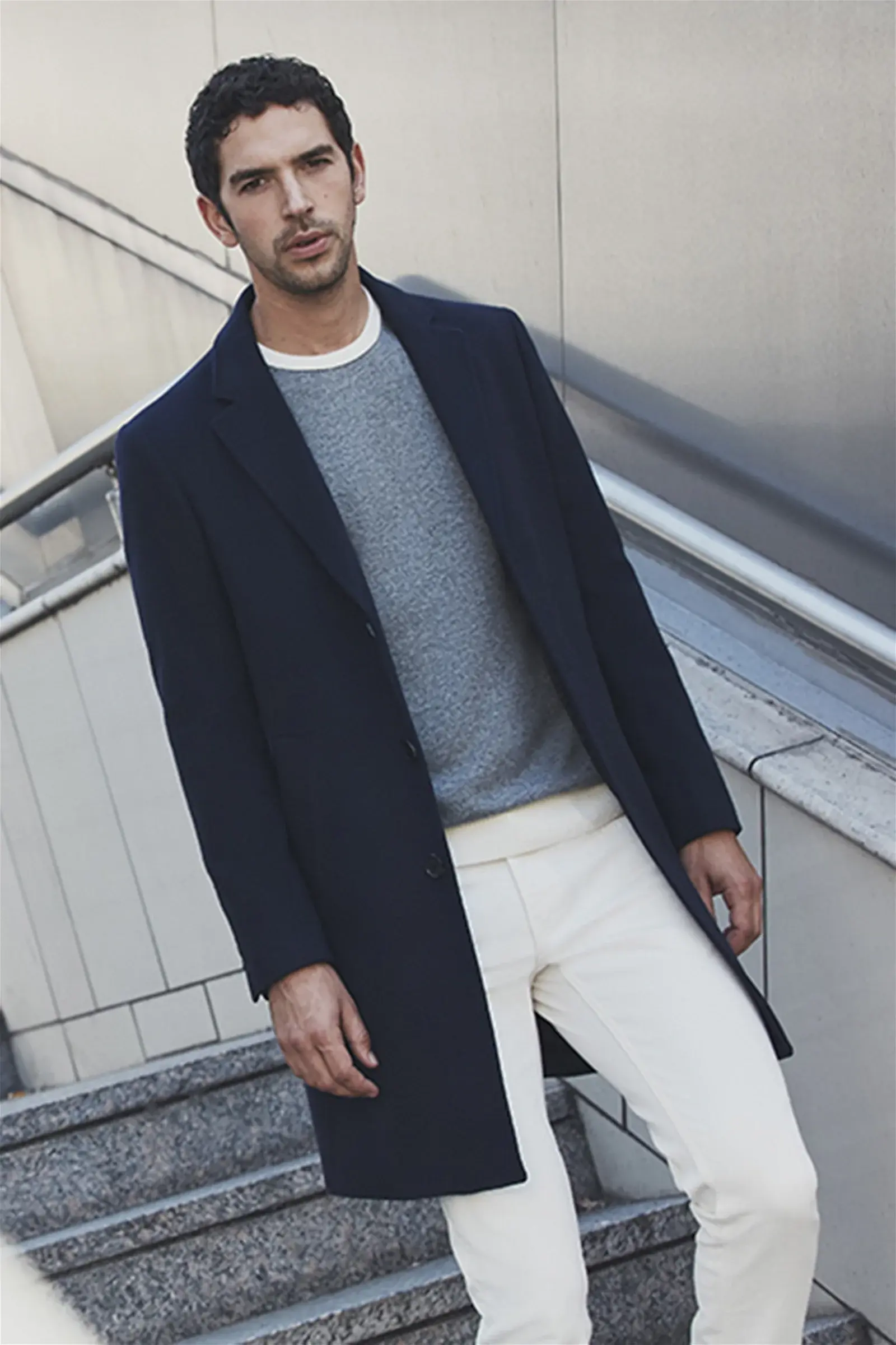 Damat Tween Damat Slim Fit Lacivert Deve Tüyü Loro Piana Palto. 2 Damat Tween Damat Slim Fit Lacivert Deve Tüyü Loro Piana Palto. 2