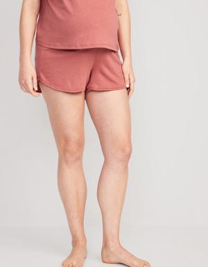 Old Navy Maternity Rollover-Waist Sunday Sleep Shorts -- 3.5-inch inseam red