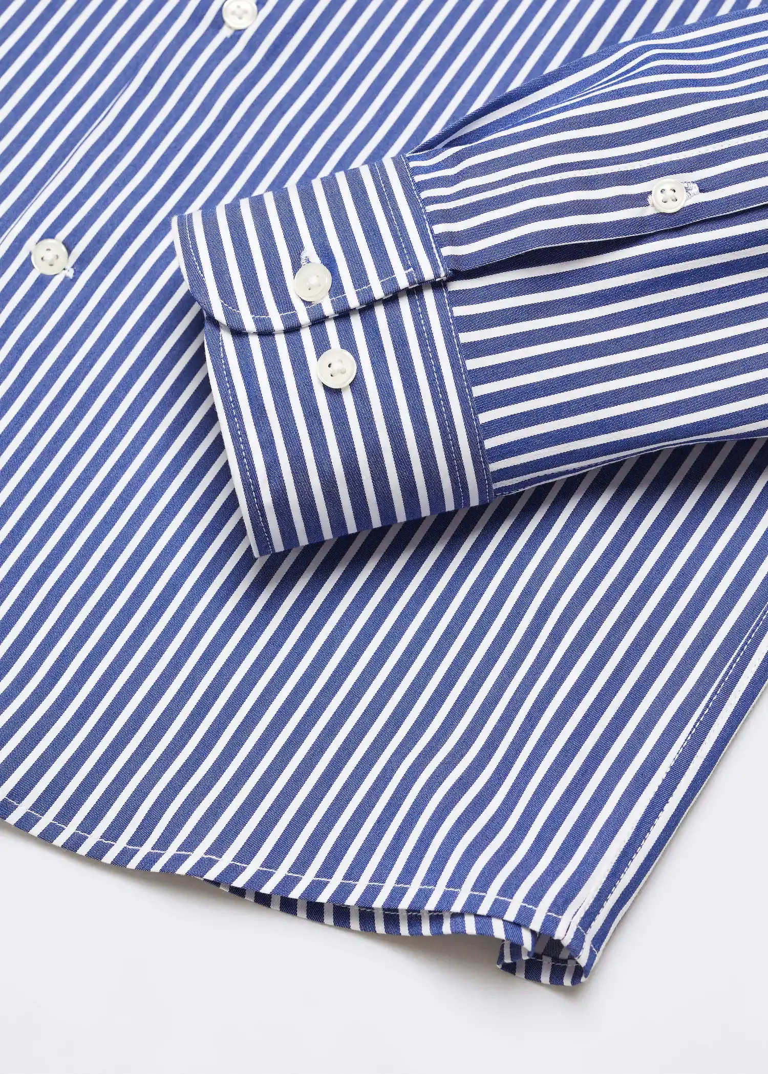 Mango Stretch fabric slim-fit striped shirt. 2