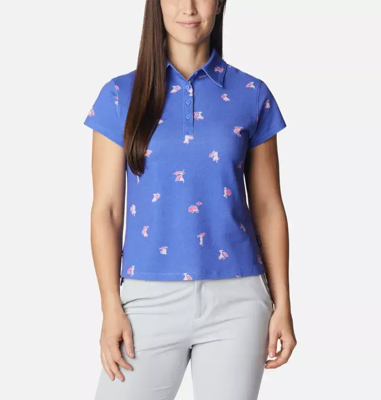 Columbia Women's PFG Super Sun Drifter™ Short Sleeve Polo Shirt. 1