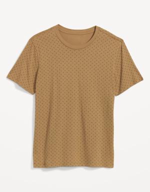 Soft-Washed Printed Crew-Neck T-Shirt for Men beige