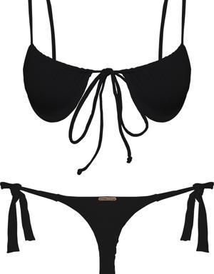 Flor Oceania Twilight Side Tie Thong Bikini Bottom