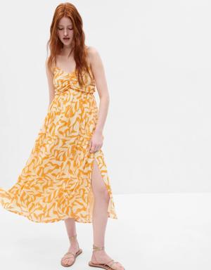 Empire Waist Midi Dress yellow