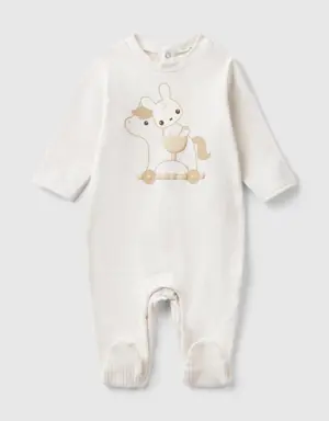 long onesie with print