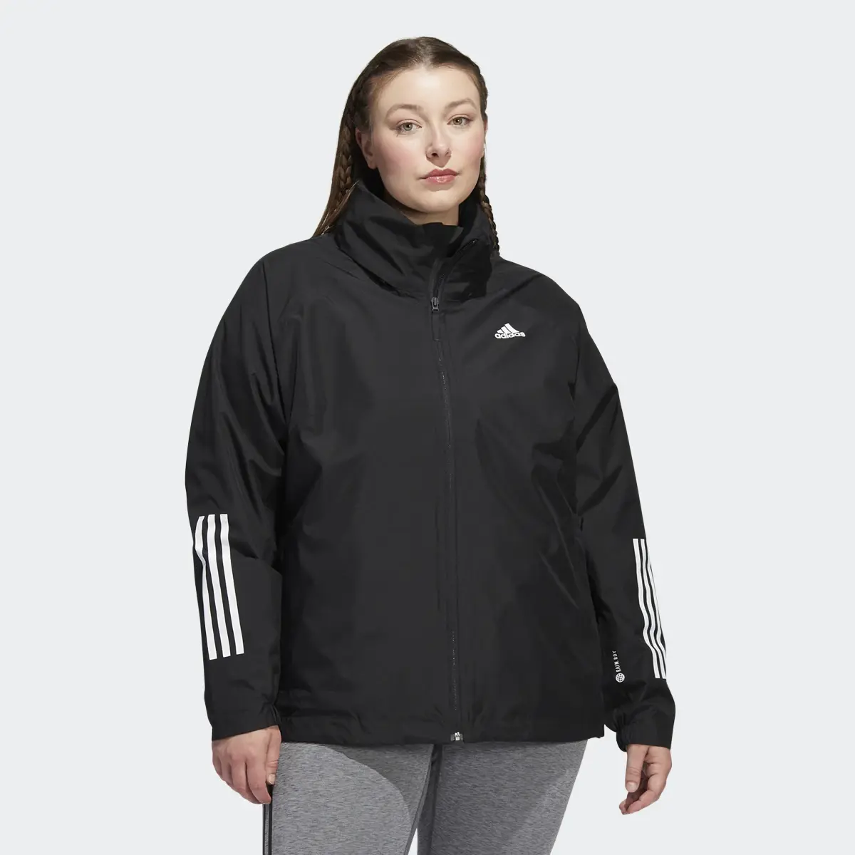 Adidas Casaco RAIN.RDY 3-STRIPES BSC (Plus Size). 2