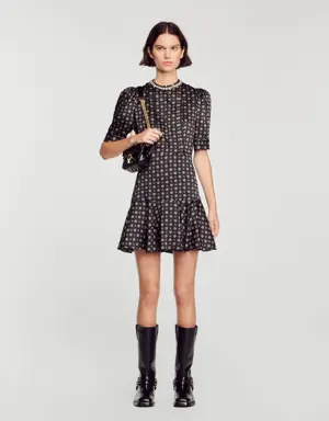 Short star-print dress