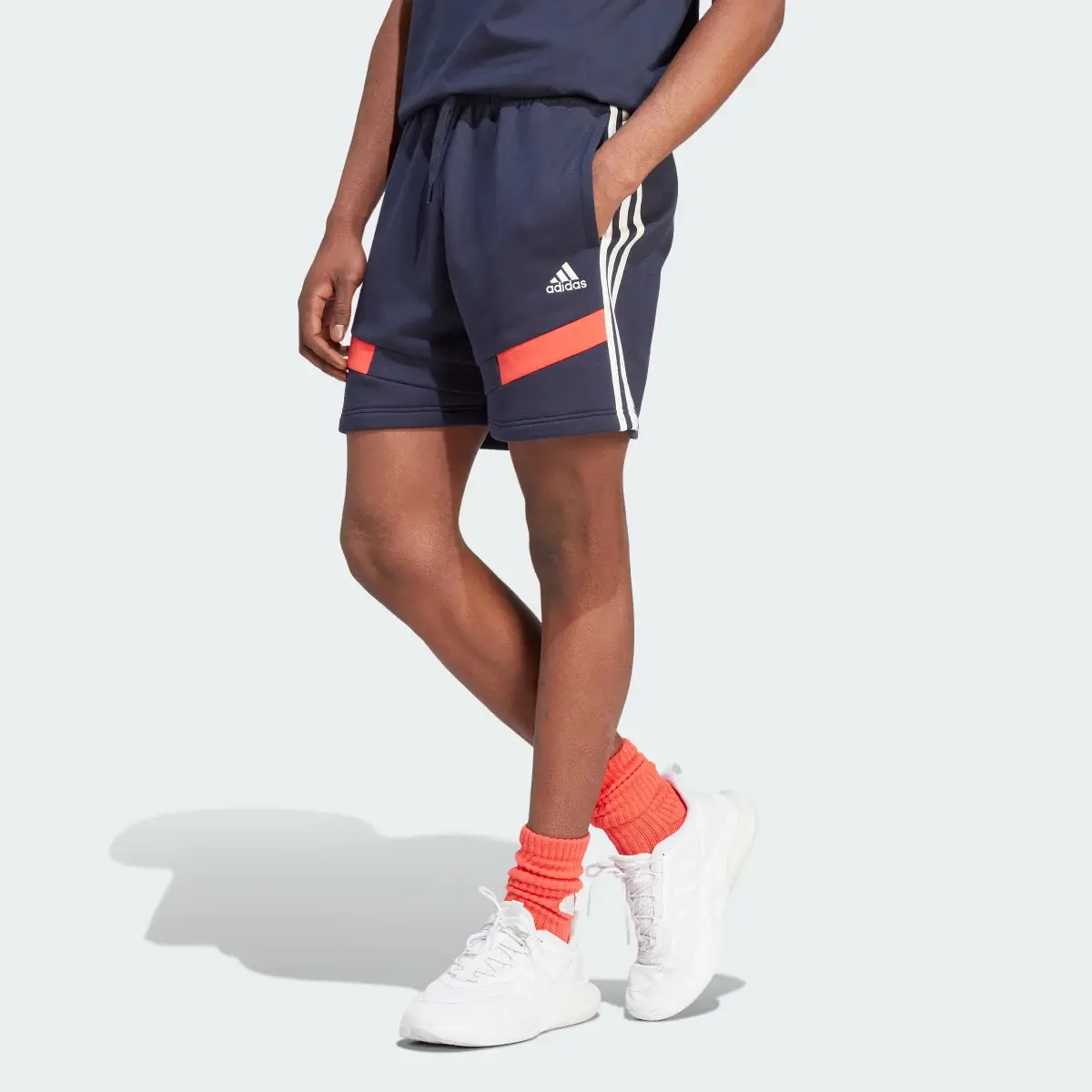 Adidas Colorblock Shorts. 1