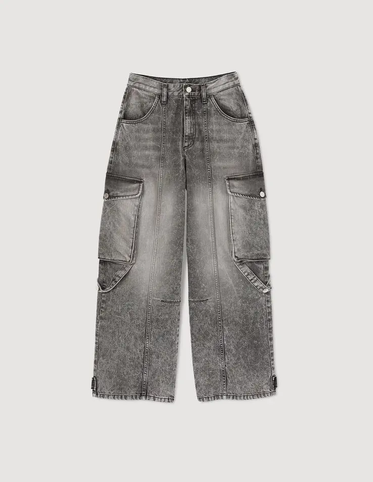 Sandro Faded cargo jeans. 1