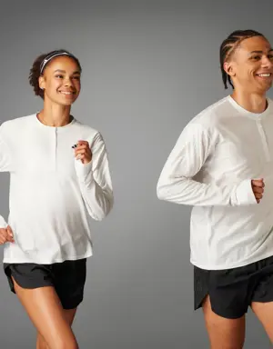 Made to Be Remade Running Henley Long-Sleeve Top (Gender Neutral)