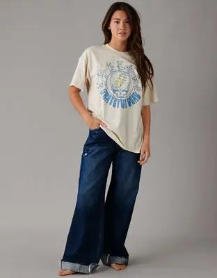 American Eagle Oversized Grateful Dead Graphic T-Shirt. 1