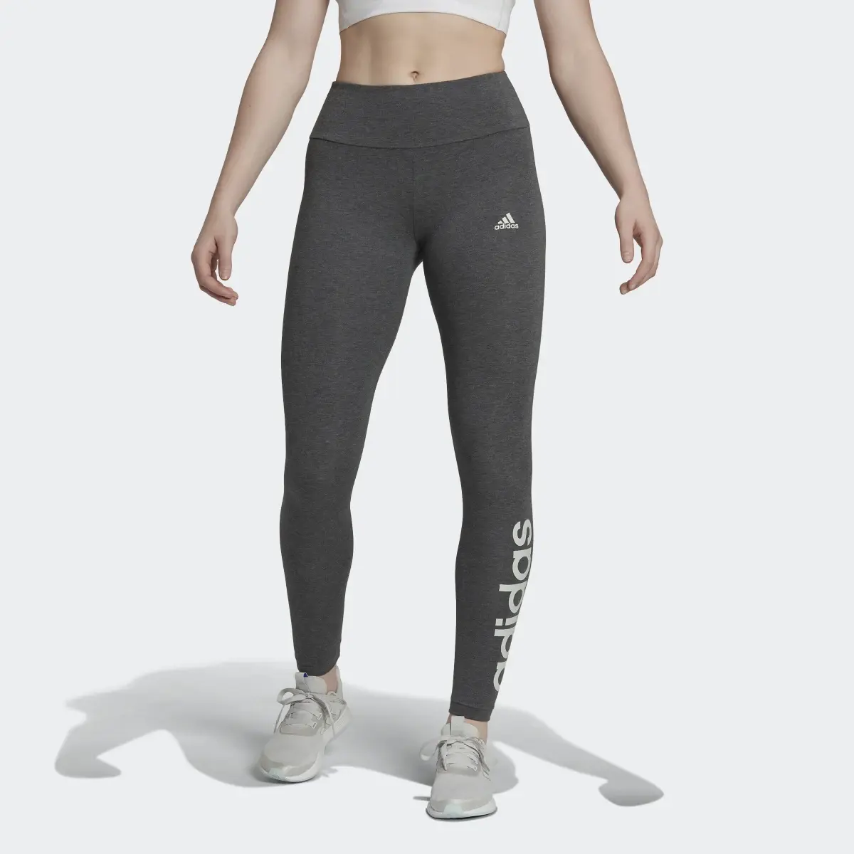 Adidas ESSENTIALS HIGH-WAISTED LOGO LEGGINGS. 1