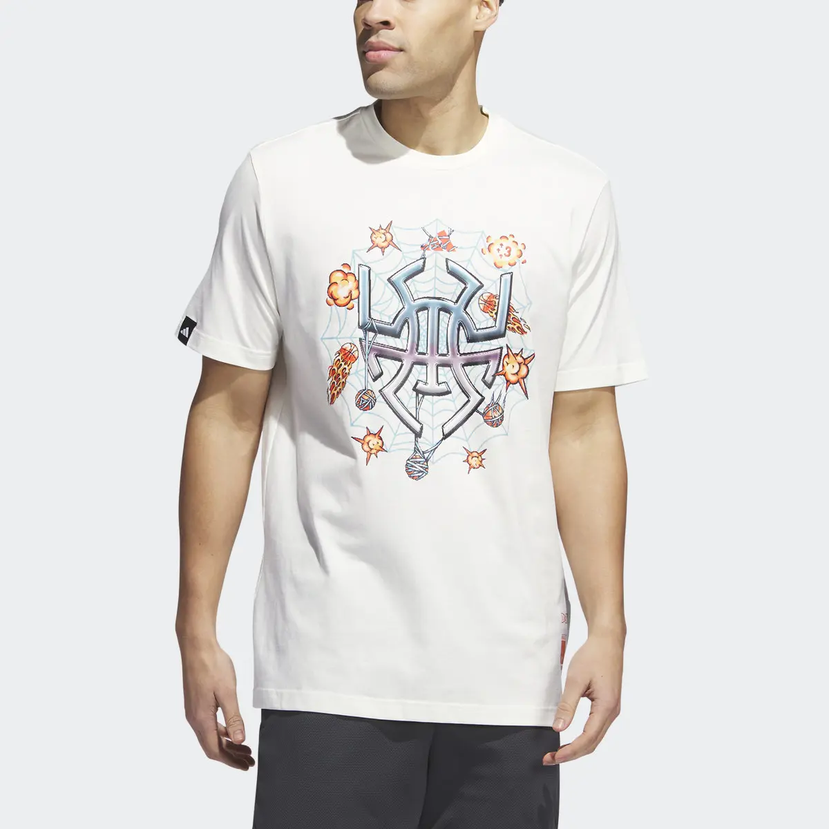 Adidas Donovan Mitchell 8-Bit Graphics Signature Basketball Graphic Tişört. 1