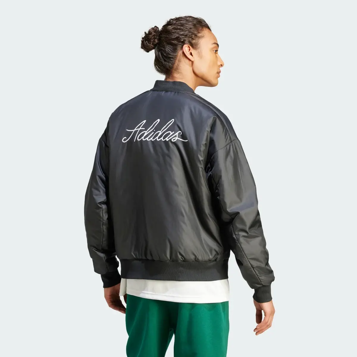 Adidas Brand Love Bomber Jacket. 3