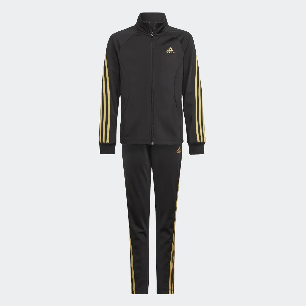 Adidas Team Polyester Regular 3-Stripes Track Suit. 1