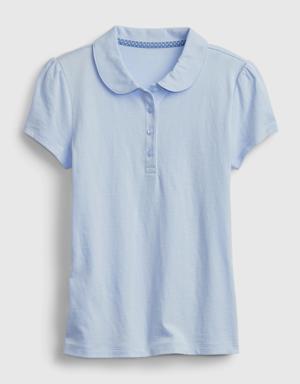 Gap Kids 100% Organic Cotton Uniform Polo Shirt blue