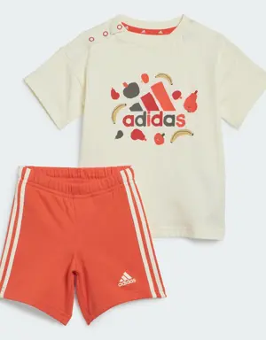 Adidas Essentials Allover Print Kids Tişört Takımı