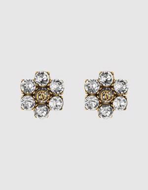 Crystal Double G earrings