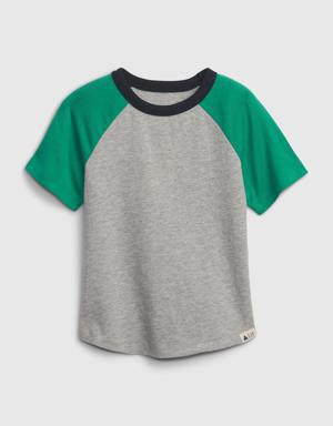 Gap Toddler 100% Organic Cotton Mix and Match Raglan T-Shirt gray